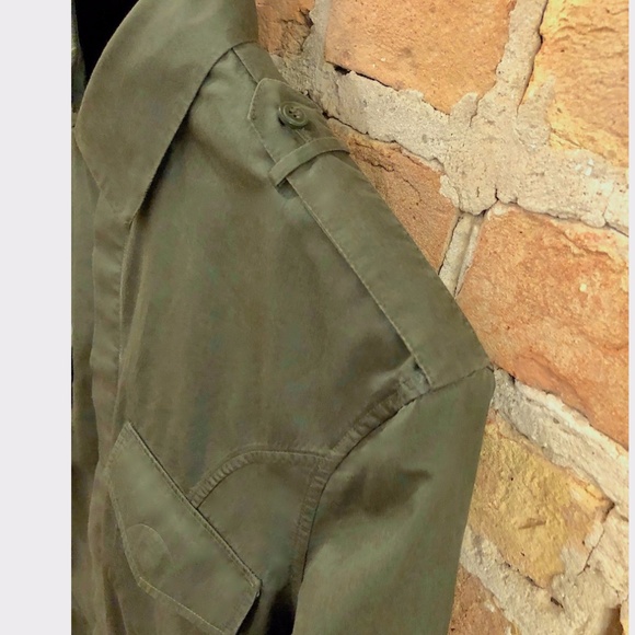 FRENCH CONNECTION Men's Khaki Green Military Shirt FCUK Small - Picture 5 of 13